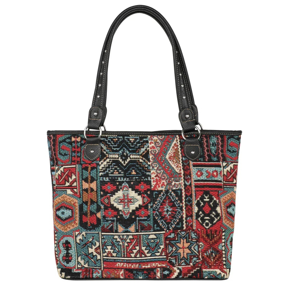 Montana West Western Pattern Print Canvas Tote Bag NWT